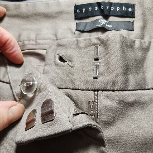 Apostrophe Fiona Women's 14 Tan Trouser Pants. 2 Front Side Pocket, 2 Back - Picture 11 of 12